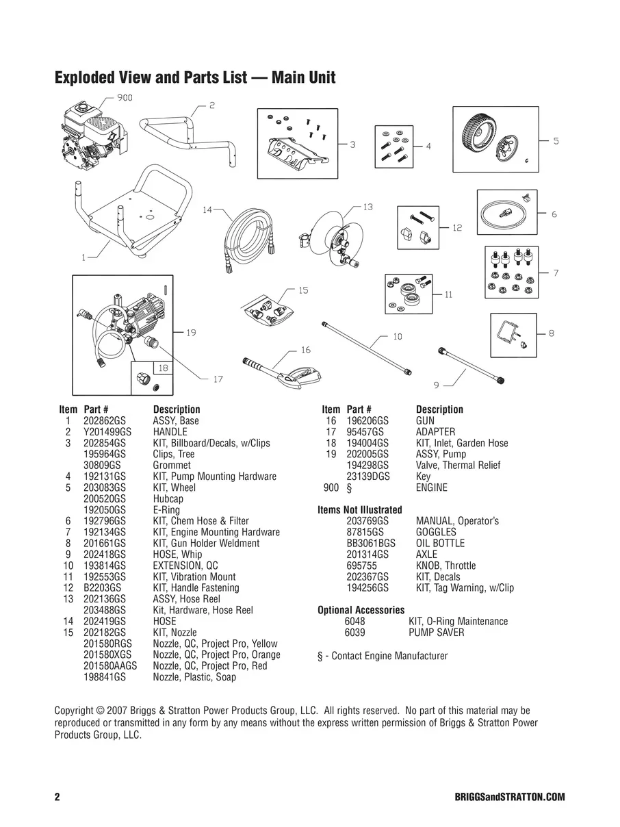 BRIGGS AND STRATTON, 020275, IPL.2